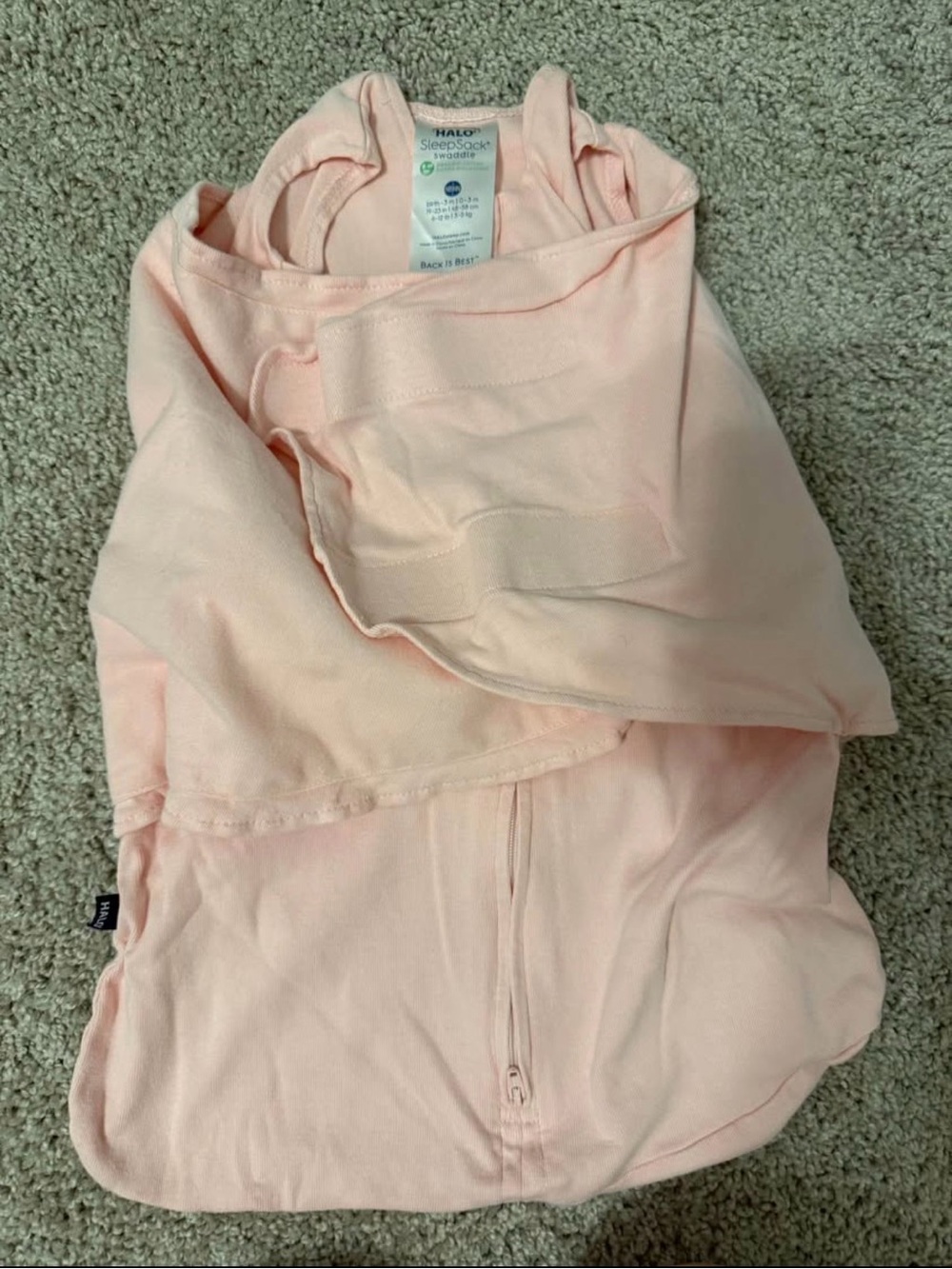 HALO SleepSack Swaddle Convertible in Light Pink